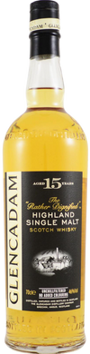 Glencadam 15 YR Single Malt Scotch 750 ML bottle, Highland Scotch, aged in ex-bourbon barrels.