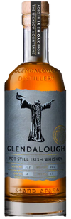 Glendaloughpot Still Irish Whiskey 750 ML bottle with oak finish, distilled in the Wicklow Mountains.