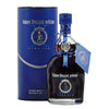 Gran Duque Dalba XO brandy bottle and box with blue accents, 750 ml.