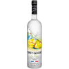 Grey Goose Pear Flavored Vodka La Poire 750 ML bottle with Anjou pear illustration.
