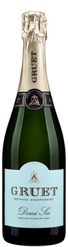 Gruet Demi-Sec sparkling wine bottle 750 ML, méthode champenoise, New Mexico.