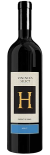 Bottle of Hayotzer Vintner's Select Merlot 2017 750 ML with deep ruby hue and elegant label, perfect for red wine lovers and cozy dinner pairings.