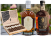 Hooten Young 15 Year Barrel Proof whiskey and 12 Year bottle with Operation Gothic Serpent Torpedo cigars.