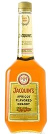 Jacquins Apricot Brandy 750 ML bottle with apricot flavor label.
