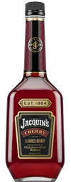 Bottle of Jacquins Cherry Brandy 750 ML with black and gold label showing rich cherry flavored brandy