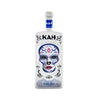 KAH Blanco Tequila 750 ML with Día de los Muertos skull design.
