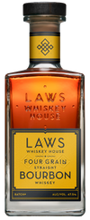 Laws Whiskey House Four Grain Straight Bourbon Whiskey 750 ML bottle with label.
