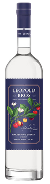 Leopold Bros. Maraschino Liqueur 700 ML bottle with blue label and cherry design.