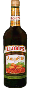 Llords Amaretto Liqueur 1L bottle with almond-flavored liqueur and golden amber color