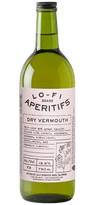 Lo-Fi Aperitifs Dry Vermouth 750 ML bottle with balanced flavors of cherry, fennel, elderflower, anise, and chamomile.