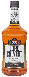 Lord Calvert Canadian Whiskey 1L bottle with amber whiskey and black cap