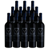 Twelve bottles of Venge Vineyards Scout’s Honor Proprietary Red 2022 750 ML arranged together on a white background.
