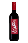 Miravigna Rosso wine bottle, 750 ML, intense red color with violet nuances.