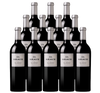 Case of 12 bottles Mt. Brave Cabernet Sauvignon Mount Veeder 2018, premium Napa Valley red wine with dark labels, perfect for cellaring or special occasions.