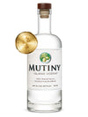 Mutiny Island Vodka 750 ML bottle with gold award sticker, featuring island flavors and eco-friendly initiatives.