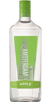 New Amsterdam Apple Flavored Vodka bottle with green label and apple flavor text