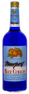 Newport Blue Curacao Liqueur 1 L bottle, premium quality with natural flavorings, 12.5% ABV.