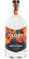 Ology Silver Rum 750ml bottle with vibrant floral label, small batch white rum with 40% alcohol content