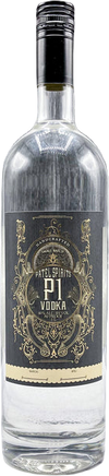P1 Vodka 1 L bottle with black and gold design.