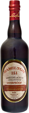 Hamilton Ministry of Rum 151 Proof Demerara Overproof Bottle 750 ML
