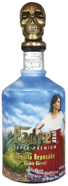 Padre Azul Double Barrel Reposado Artist Edition tequila bottle with blue agave label design.
