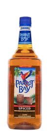 Parrot Bay Spiced Rum bottle 1.75 L with cinnamon and nutmeg flavors.