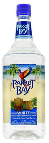 Parrot Bay White Rum 1 L bottle with Caribbean design label.