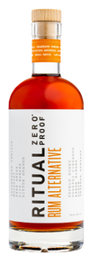 Ritual Zero Proof Rum Alternative non-alcoholic spirit bottle with warm spice and vanilla notes for zero-proof cocktails