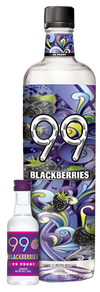 99 Brand Blackberries Liqueur 750 ML bottle with vibrant label design.