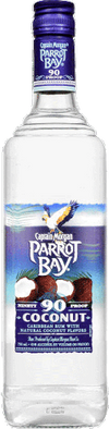 Parrot Bay Coconut Rum 90 proof bottle 750ml with tropical coconut flavor.