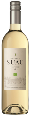 Chateau Suau Bordeaux Blanc Sec 750 ML wine bottle with organic label.