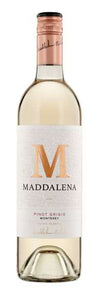 Maddalena Pinot Grigio Monterey 750 ML wine bottle on white background.