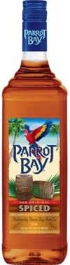 Parrot Bay Spiced Rum 750 ML bottle with Caribbean blend label.