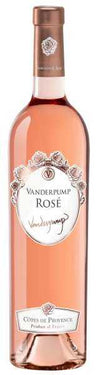 Vanderpump Rose 2022 wine bottle with chic design and pale pink hue.