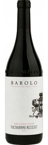 Giovanni Rosso Barolo 2019 wine bottle with elegant label and floral notes.