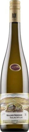 S.A. Prum Wehlener Sonnenuhr Riesling Spatlese 2019 wine bottle, Mosel region, Germany.