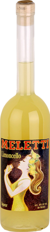 Meletti Limoncello 750 ML bottle with vibrant label design.