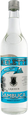 Meletti Sambuca Liqueur 750 ml bottle with blue label.