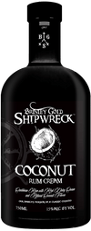 Brinley Gold Shipwreck Coconut Rum Cream 750 ML bottle with coconut illustration.