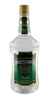 Wolfschmidt Vodka 80 proof 1.75L bottle with green label.
