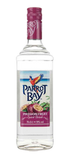 Bottle of Parrot Bay Passion Fruit Rum 750 ML with tropical label design