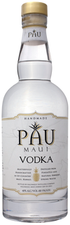 Pau Maui Hawaiian Vodka 750ml bottle with tropical island and sugarcane accents