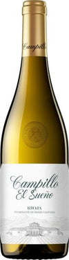 Bodegas Campillo Blanco El Sueno 750 ML wine bottle, Rioja white blend with citrus and floral aromas.