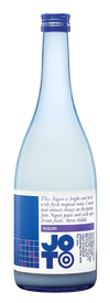 Joto Sake Junmai Nigori "The Blue One" 720 ML bottle featuring vibrant blue label.