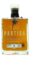 Partida Elegante Extra Anejo Tequila 750ml bottle with rich amber color and elegant square design