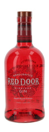 Red Door Small Batch Release Highland Gin 750 ML bottle in red glass.