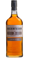 Auchentoshan Single Malt Scotch 21 Year 750ml bottle with rich amber color.