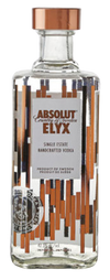 Absolut Vodka Elyx 1L bottle with elegant copper accents, showcasing premium handcrafted label.