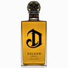 Deleon Tequila Anejo bottle with gold detailing, aged in American and French oak casks.