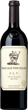 Bottle of Stag's Leap Wine Cellars Cabernet Sauvignon S.L.V. 2008 750 ML with classic Napa Valley design.